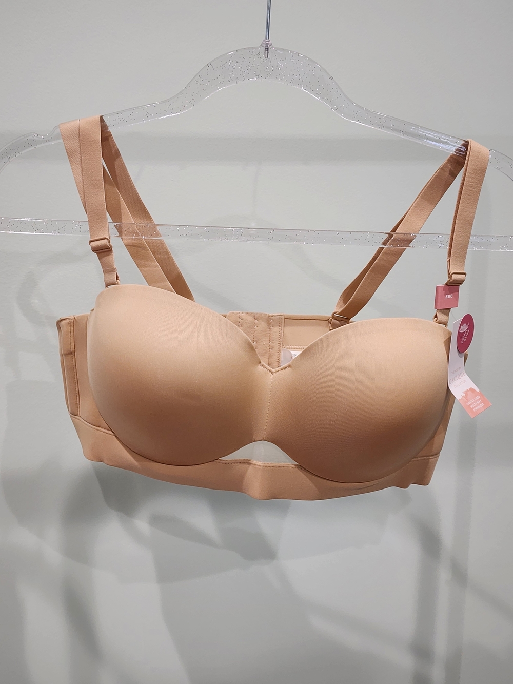 NWT Cacique Lane Bryant Comfort Bliss Lightly Lined Multi-Way Strapless Bra 38C